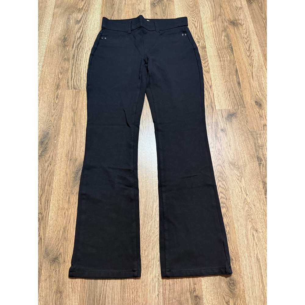 Maurices Pants Women Size XS Black Bootcut Stretch Pull On Dress Trousers